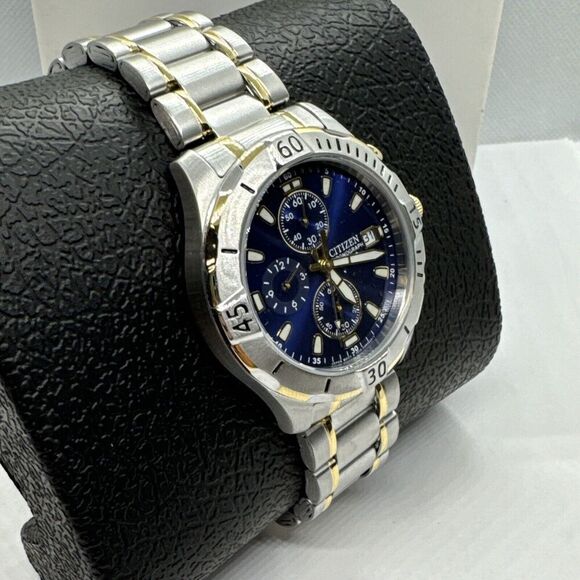 Citizen AN3394-59L Men's Silver Stainless Steel Analog Dail Quartz Watch JNA93 - Picture 4 of 12